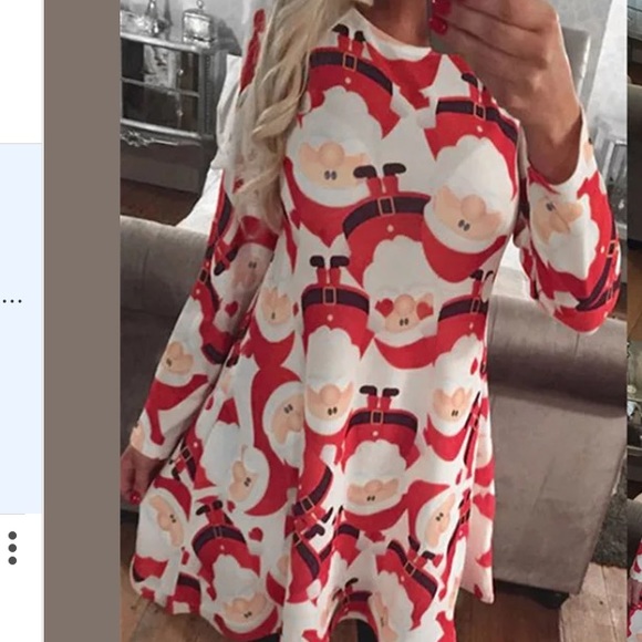Cupshe Christmas Santa Claus Long Sleeve Dress S - Picture 4 of 8